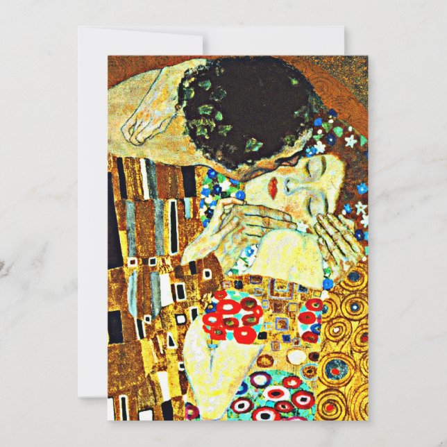 Tarjeta Klimt - El beso, cerrado (Anverso)