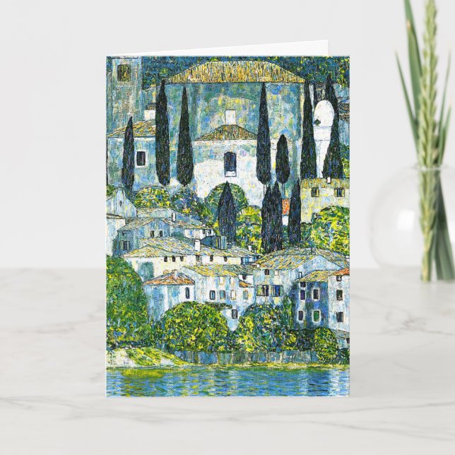Tarjeta Klimt - Iglesia de Cassone (Anverso)
