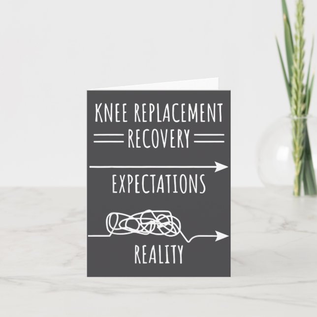 Tarjeta Knee Replacement Recovery Expectations Reality Sur (Anverso)