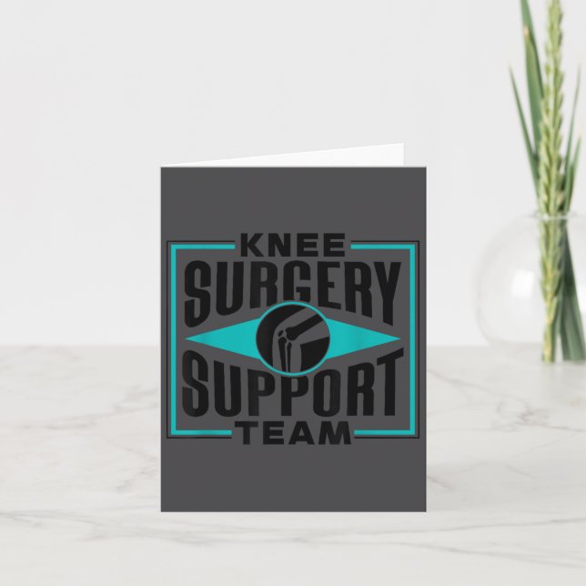 Tarjeta Knee Surgery Suprt Team Patient Knees Recovery Ope (Anverso)