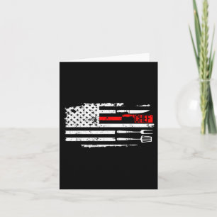 Tarjeta Knife, Chef De La Bandera De Eeuu. Bbq Cocinando F