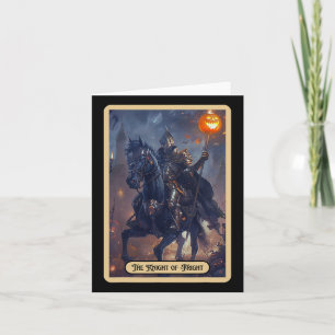Tarjeta Knight of Fright Halloween Rider Halloween Tarot C