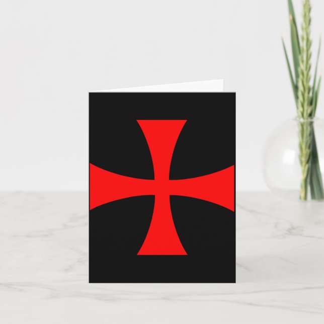 Tarjeta Knights Templar Cross Catholic Christian Order The (Anverso)