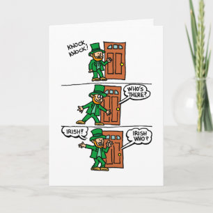 Tarjeta Knock Knock Happy St Patrick's Day Card