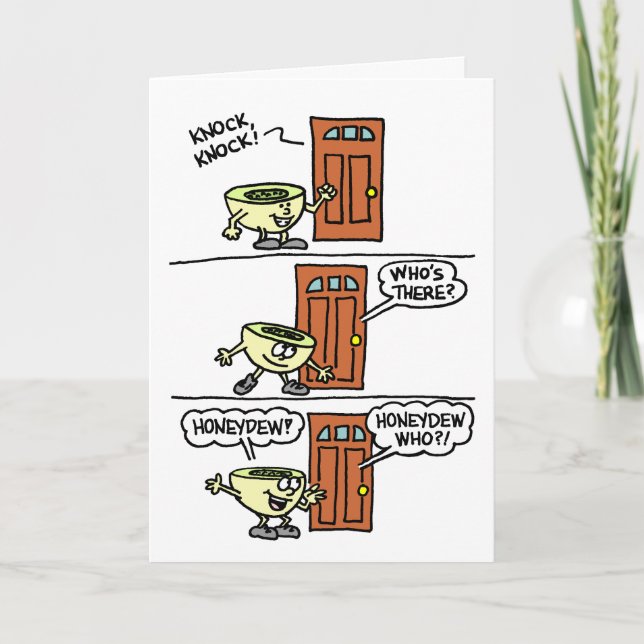 Tarjeta Knock Knock Honeydew Cute 10° aniversario (Anverso)
