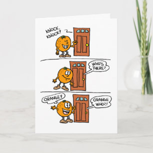 Tarjeta Knock Knock Naranja, me alegra que lo recuerde