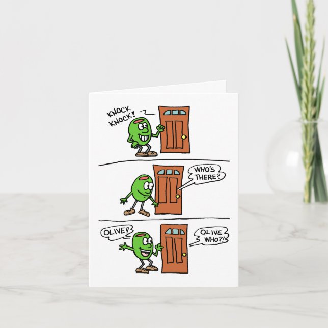 Tarjeta Knock Knock Olive You Mother's Day (Anverso)