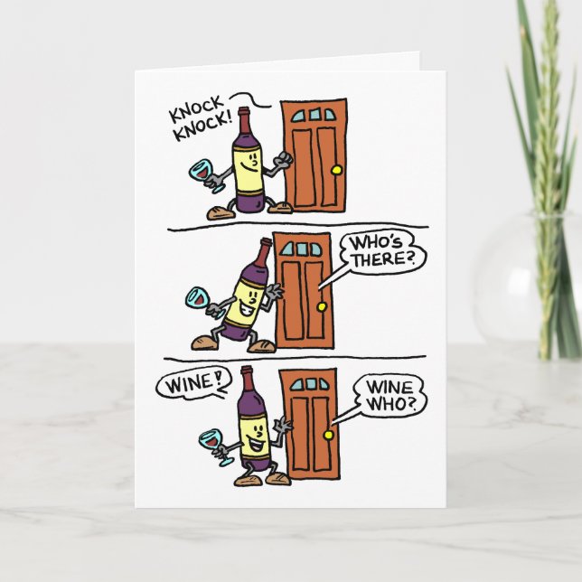 Tarjeta Knock Knock Wine Not Celebration Birthday (Anverso)