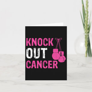 Tarjeta Knock Out Boxing Fight Pink Ribbon Mamare Cancer A