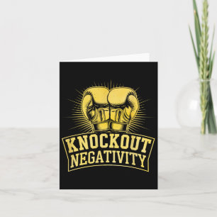 Tarjeta Knockout Negatividad Boxer Fuerza Deportiva Gym At