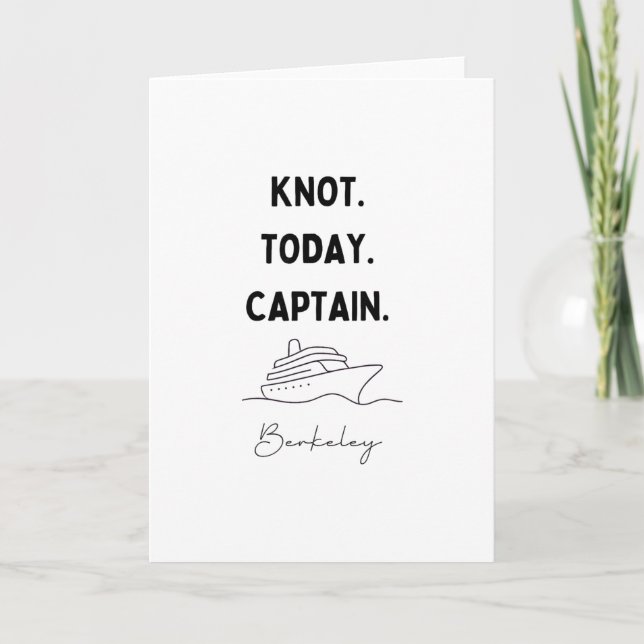 Tarjeta Knot Today Captain Cruise Outfit Berkeley Californ (Anverso)