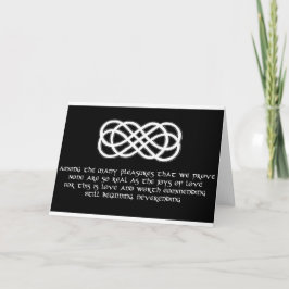 Tarjeta Knot y poema de amor celta sin fin