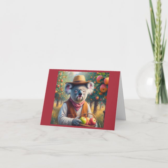 Tarjeta Koala Apple Orchard (Anverso)