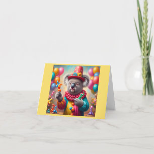 Tarjeta Koala Clown