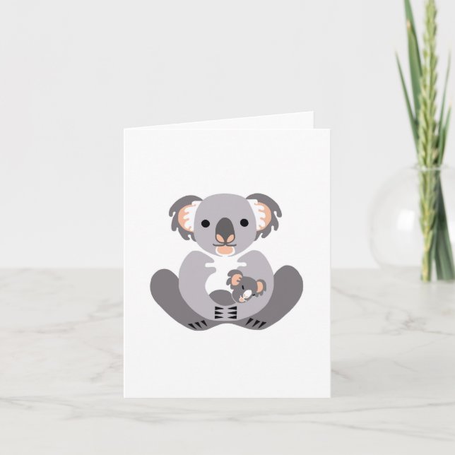 Tarjeta KOALA Cuidadosamente — Gráfico animal en peligro (Anverso)
