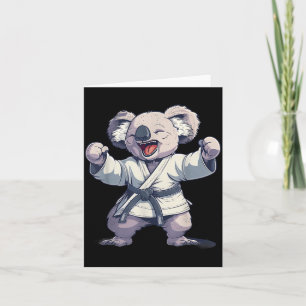 Tarjeta Koala de Kickboxing Taekwondo Karate MMA Divertido