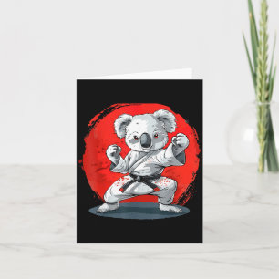 Tarjeta Koala de Kickboxing Taekwondo Karate MMA Divertido