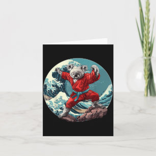 Tarjeta Koala de Kickboxing Taekwondo Karate MMA Divertido