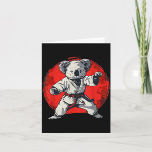 Tarjeta Koala de Kickboxing Taekwondo Karate MMA Divertido