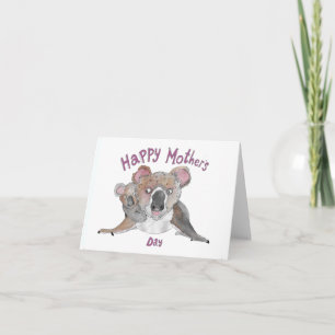 Tarjeta Koala del Día de la Madre