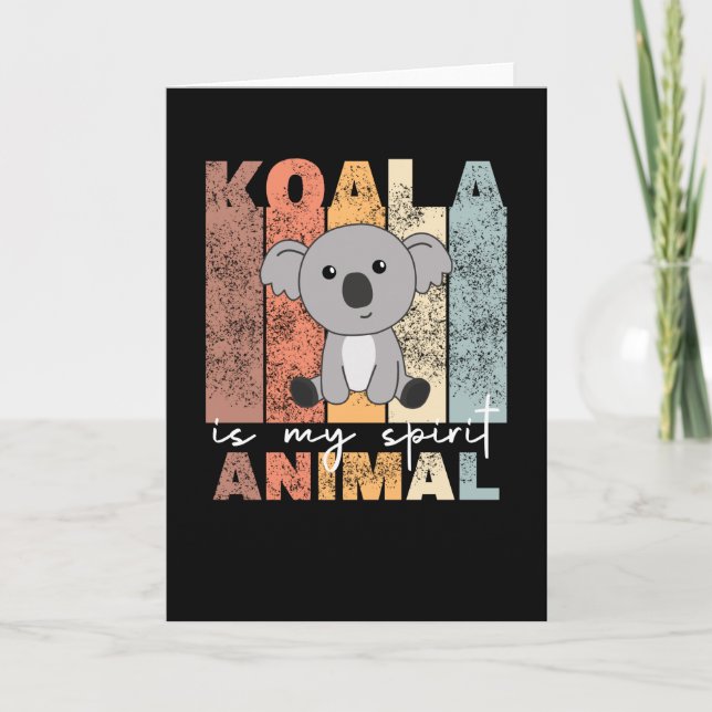 Tarjeta Koala es mi animal espiritual - dulce cosecha de K (Anverso)