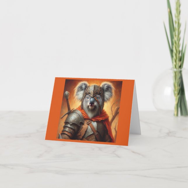 Tarjeta Koala Fantasy Warrior (Anverso)