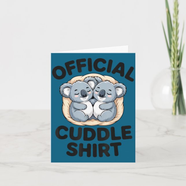 Tarjeta Koala Hug Cute Animal Lover This Is My Cuddle  (Anverso)