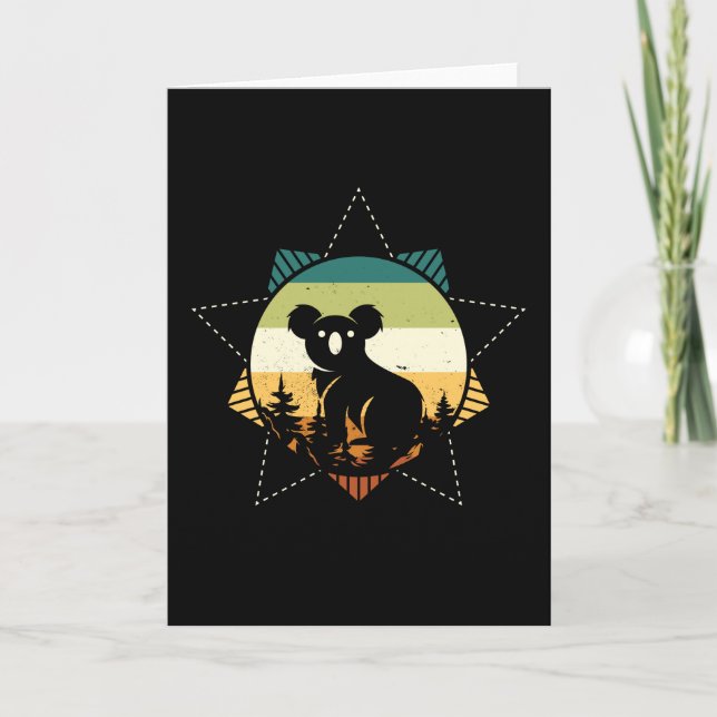 Tarjeta Koala Retro (Anverso)