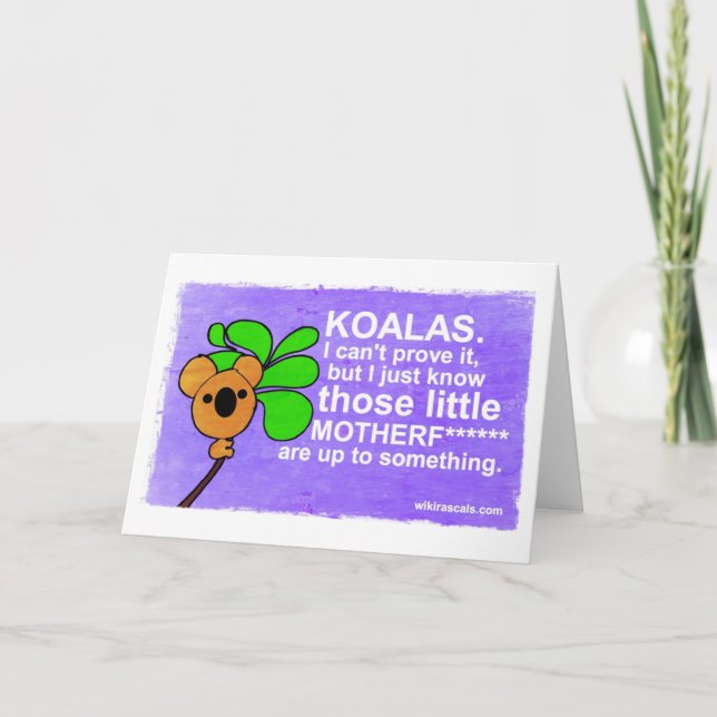Tarjeta Koalas Está A La Altura De Algo (Anverso)