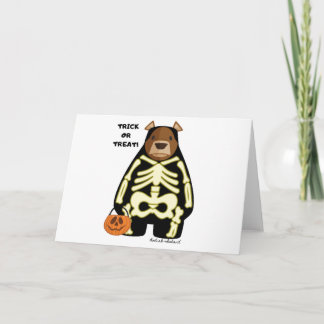 Tarjeta Kodiak Brown lleva truco o tratamiento de Hallowee