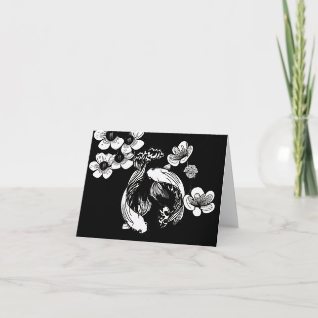 Tarjeta Koi blanco (Anverso)