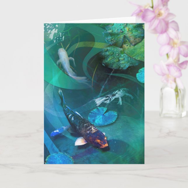 Tarjeta Koi Fish JOY DE KOI (Orquídea)