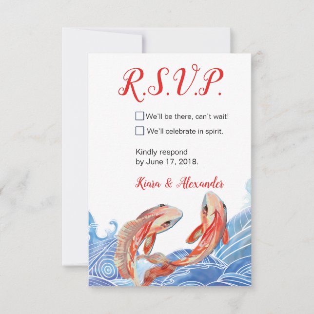 TARJETA KOI FISH RSVP (Anverso)