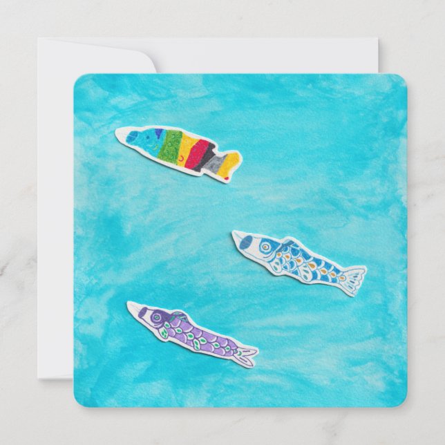 Tarjeta Koinobori del Día del Niño (Anverso)