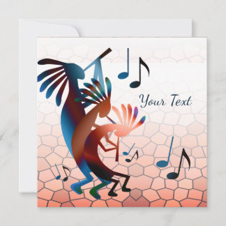Tarjeta Kokopelli Blues Music 2 Desert Sunset Flat