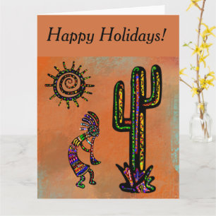 TARJETA KOKOPELLI DEL SUDOESTE  ARTE     