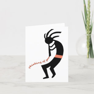 Tarjeta Kokopelli -- Jugador de flauta del nativo