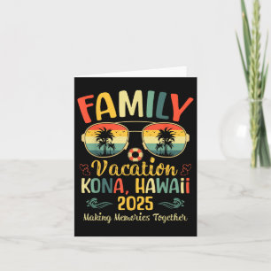 Tarjeta Kona Hawaii Beach Family Summer Vacation 2025