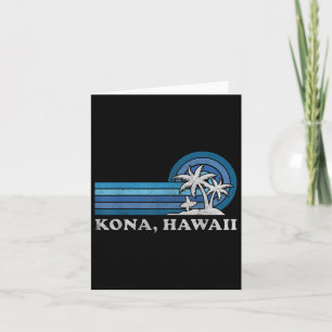Tarjeta Kona Hawaii Beach Vintage Family vacaciones de ver