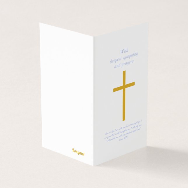 Tarjeta Konymoi "Tarjeta de simpatía" con un verso biblia (Exterior)