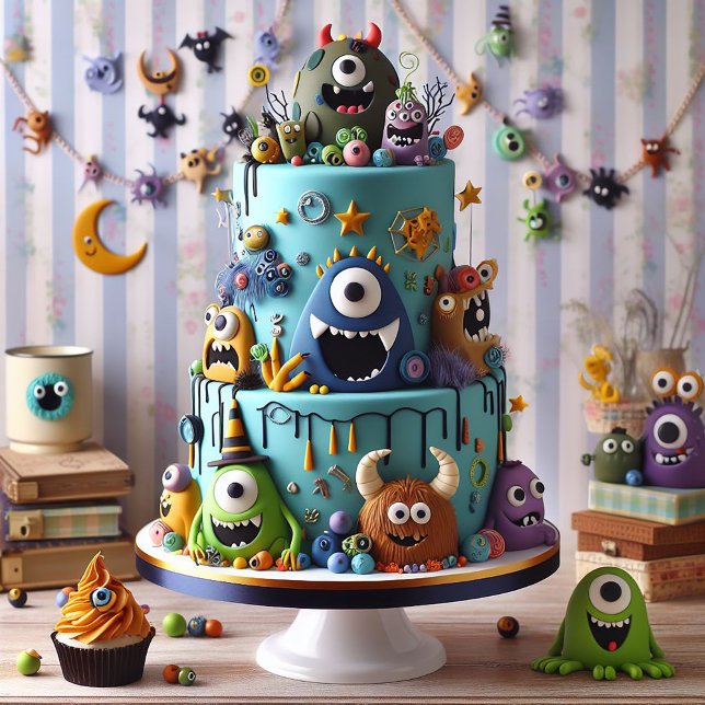 TARJETA KOOKY MONSTERS DECORACIÓN DE NIÑOS CUMPLEAÑOS (Subido por el creador)