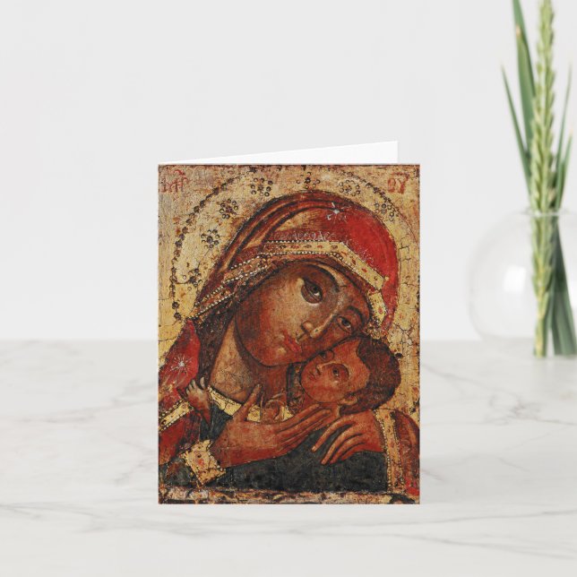 Tarjeta Korsunskaja: icon of the Mother of God of Cherson (Anverso)