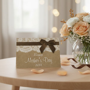 Tarjeta Kraft, Lace y Brown se amargan del feliz día de la