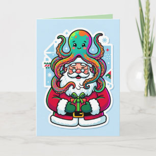 Tarjeta Kraken Navidad 🎄🐙” “Envuelto para las Fiestas