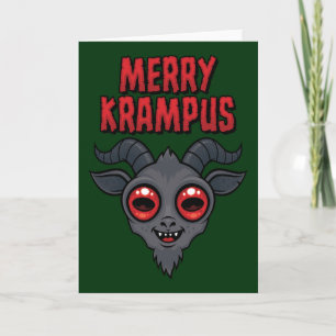 Tarjeta Krampus Alegre y Espeluznantemente Lindo