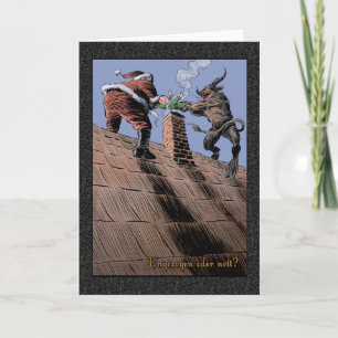Tarjeta Krampus en la azotea