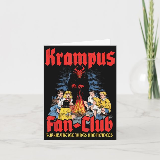 Tarjeta Krampus Fan-club Ugly Xmas German Christmas Demon  (Anverso)