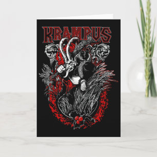 Tarjeta Krampus Feliz Navidad Fiesta de Navidad Horror Xm