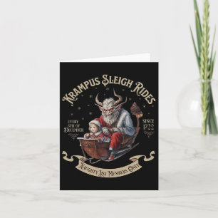 Tarjeta Krampus Sleigh Rides