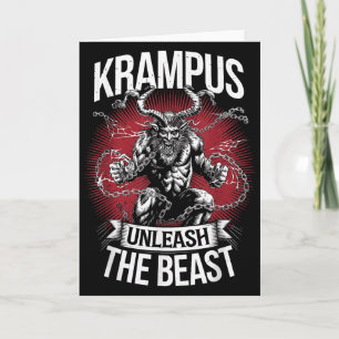 Tarjeta Krampusnacht Monstruo de Navidad Krampus Amante Fe